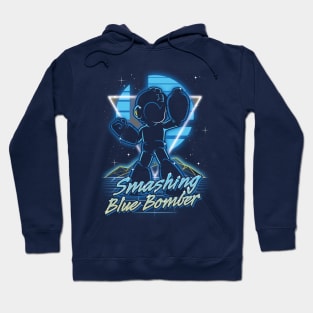 Retro Smashing Blue Bomber Hoodie